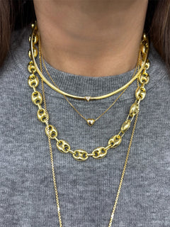 Collana SNAKE cuore argento