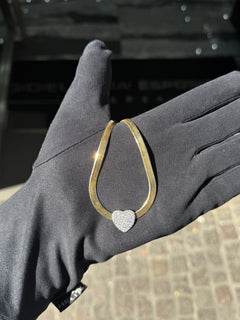 Collana piattina HEART argento