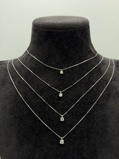 Collana punto luce oro 9ct e diamante