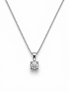 Collana punto luce oro 9ct e diamante