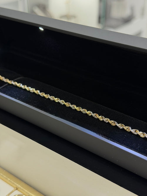 Bracciale torchon diamantato oro giallo