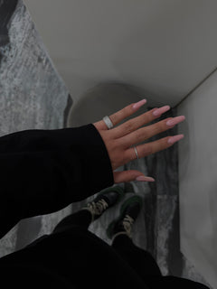 Anello FASCIA INGLESE zirconata argento