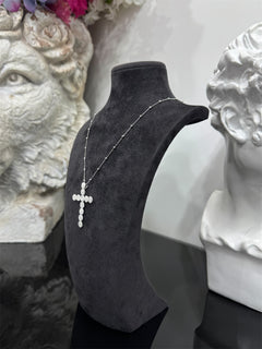Collana CROCE & PERLE argento