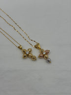 Collana croce MILLELUCI con pietra centrale big oro
