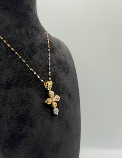 Collana croce MILLELUCI con pietra centrale big oro