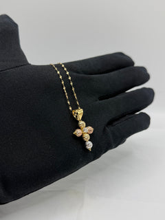 Collana croce MILLELUCI con pietra centrale big oro