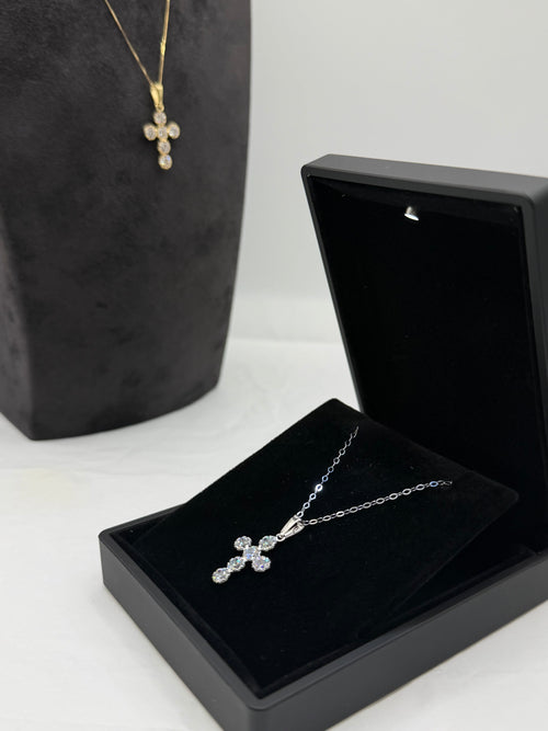 Collana croce tonda small oro