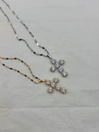 Collana croce tonda big oro