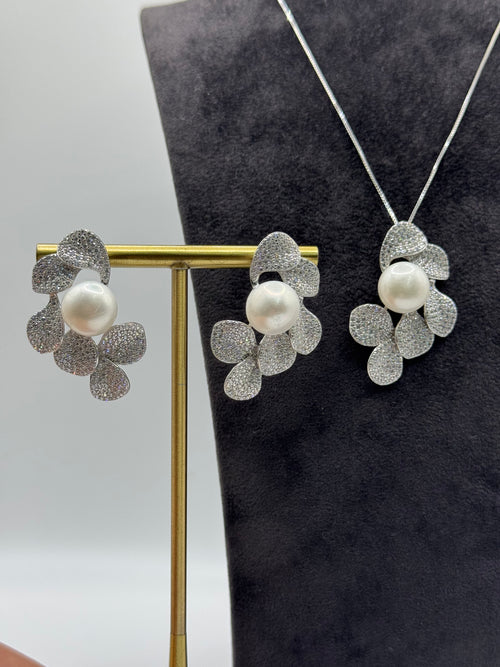 Orecchini ARGENTO foglia&perle 🍃