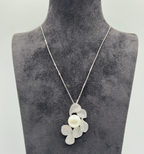 Pendente ARGENTO foglie&perla🍃