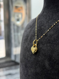 Collana cuore bombato oro