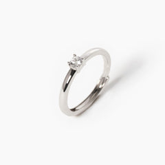 Fermanello-solitario argento