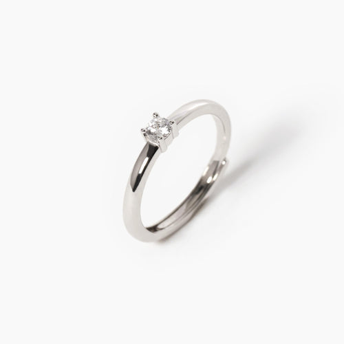 Fermanello-solitario argento