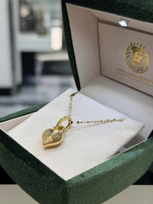 Collana cuore bombato oro