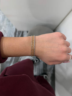Bracciale torchon diamantato SMALL oro