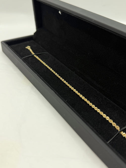 Bracciale torchon diamantato SMALL oro