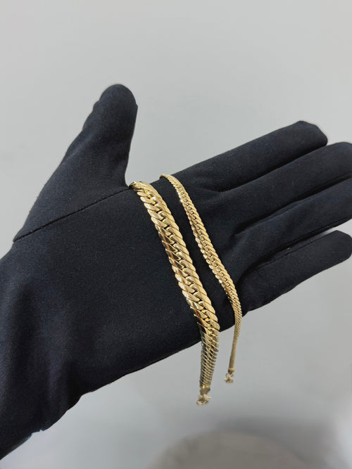 Bracciale groumette a scalare oro BIG