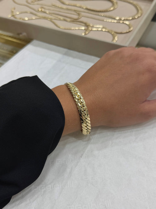 Bracciale groumette a scalare oro BIG