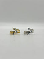 Anello trilogy RE C oro zirconato