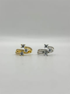 Anello trilogy RE C oro zirconato