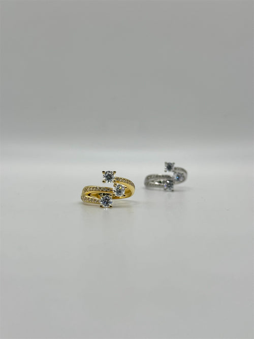Anello trilogy RE C oro zirconato
