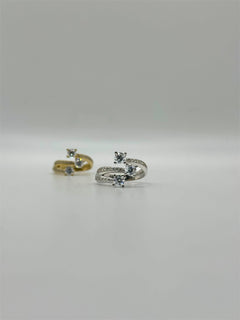 Anello trilogy RE C oro zirconato