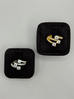 Anello trilogy RE C oro zirconato