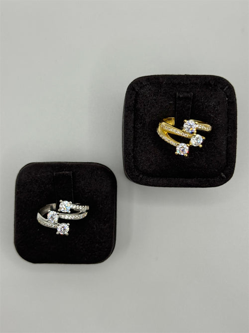 Anello trilogy RE C oro zirconato