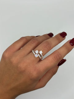 Anello trilogy RE C oro zirconato