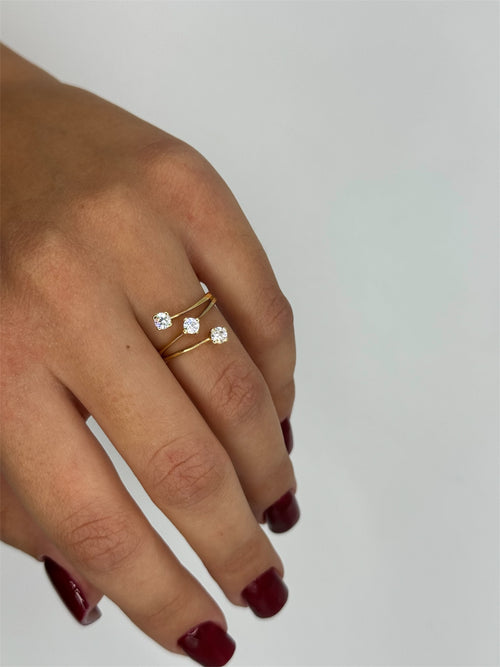Anello trilogy RE C slim oro