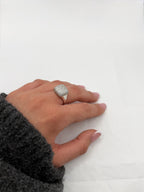 Anello SQUARE PAVE’ argento