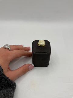 Anello SQUARE PAVE’ argento