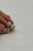 Anello CUORE PAVE’ argento