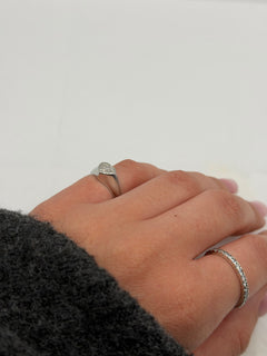 Anello chevalier cuore small argento