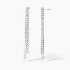 Orecchini TENNIS doppio argento