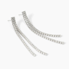 Orecchini TENNIS doppio argento