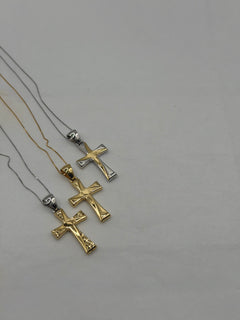 Collana croce scatolata oro