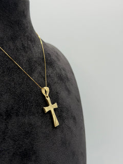 Collana croce scatolata oro