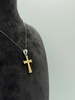 Collana croce scatolata oro