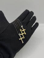 Collana croce scatolata oro