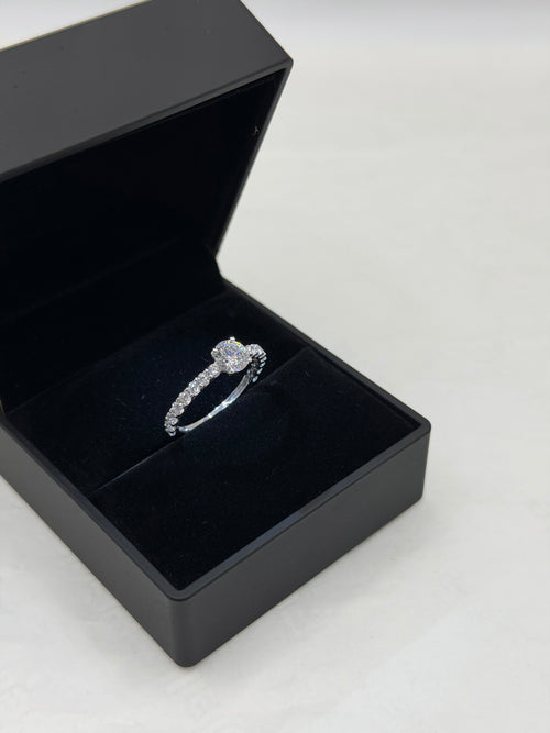 Anello solitario-veretta tondo oro