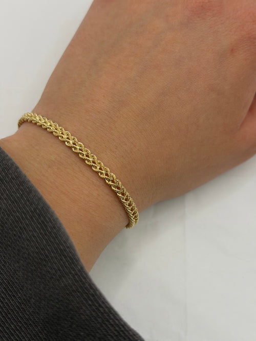 Bracciale double torchon oro