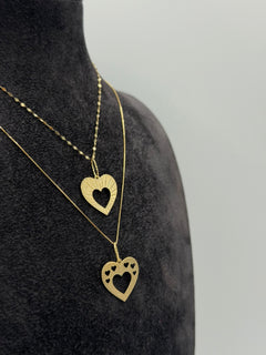Collana con cuore slim oro