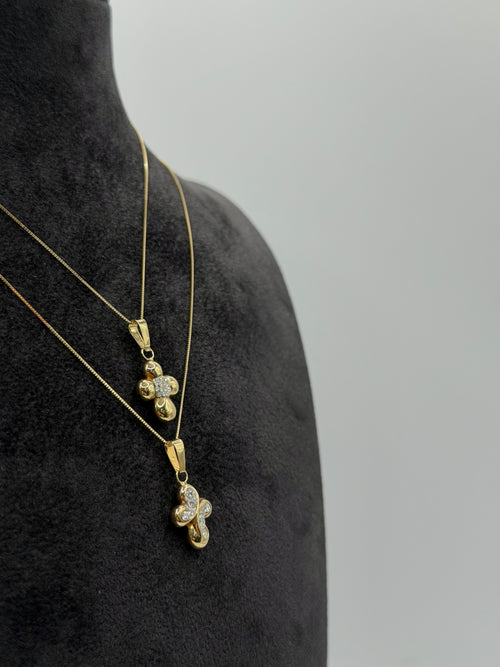 Collana croce tonda small oro