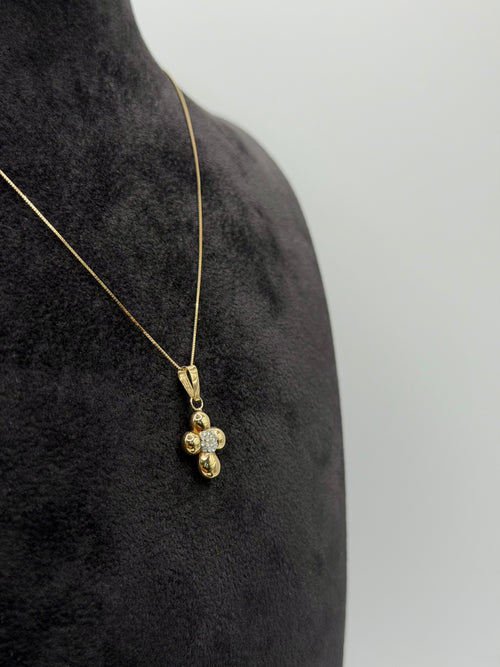 Collana croce tonda small oro
