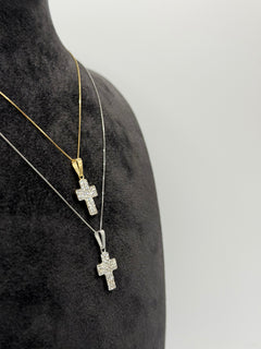 Collana croce mini scatolata oro