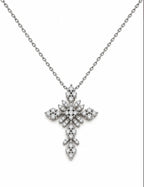Collana croce fantasia SMALL oro e diamanti