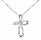 Collana croce fantasia oro e diamanti