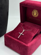 Collana con croce minimal zirconato oro