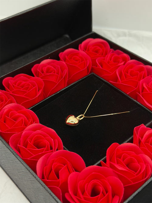 Cuore bombato small oro + box San Valentino 🌹